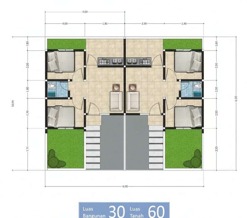 Denah rumah Alam Cikadu Indah Residence Denah rumah Alam Cikadu Indah Residence